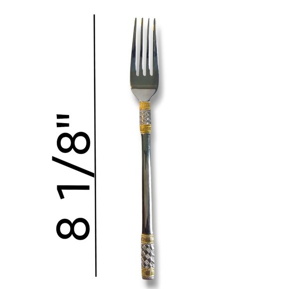 Wallace Golden Corsica 5 Piece Place Setting 18/10 Stainless Steel Flatware - Picture 3 of 10